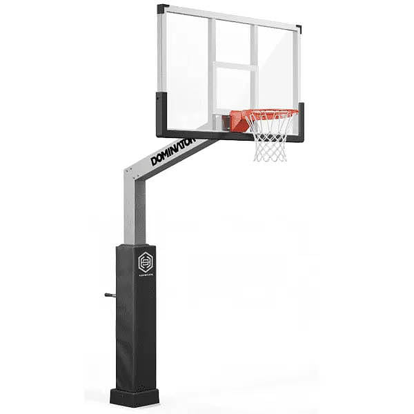 Dominator 72 XL 72" Glass Backboard Adjustable Basketball Hoop