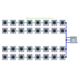 Alien Hydroponics AERO 32 Pot 4 Row Kit