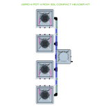 Alien Hydroponics AERO 4 Pot 4 Row Kit