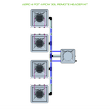 Alien Hydroponics AERO 4 Pot 4 Row Kit
