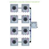 Alien Hydroponics AERO 8 Pot 4 Row Kit