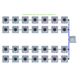 Alien Hydroponics AERO 28 Pot 4 Row Kit