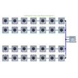 Alien Hydroponics AERO 28 Pot 4 Row Kit