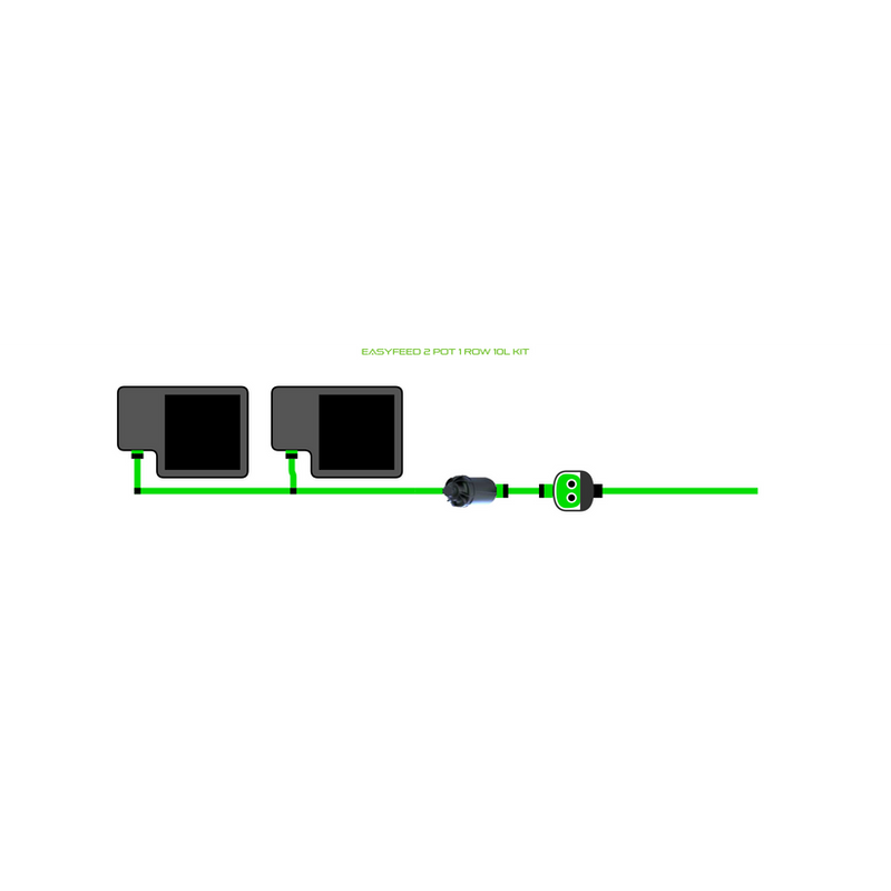 Alien Hydroponics EasyFeed 2 Pot 1 Row Kit