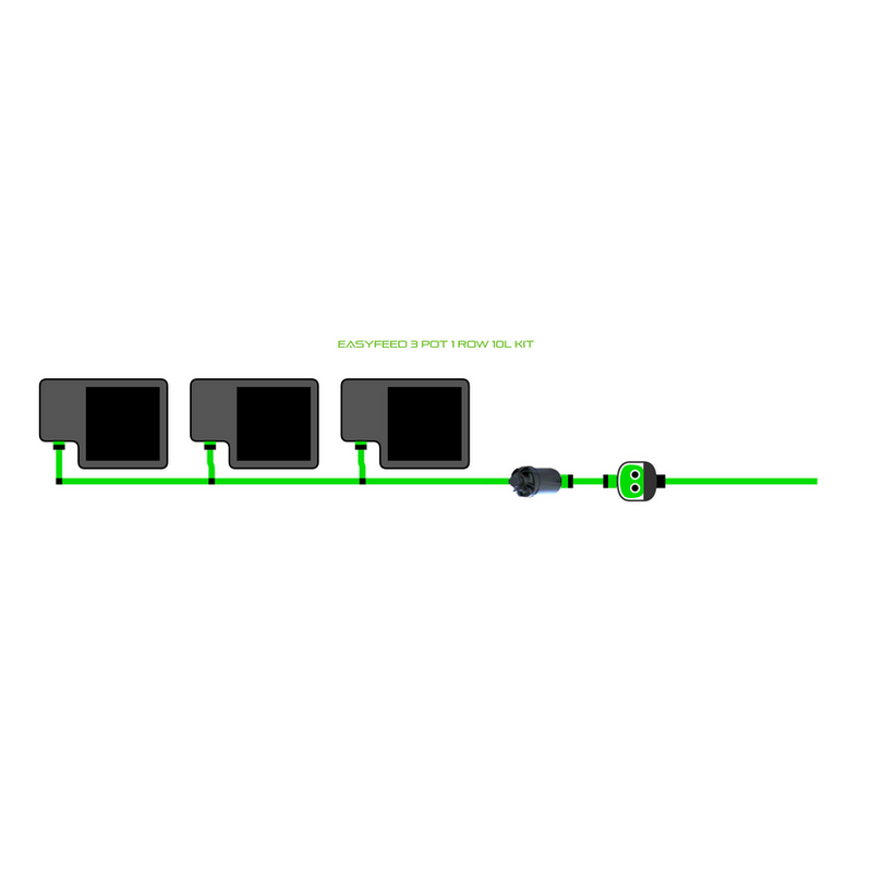 Alien Hydroponics EasyFeed 3 Pot 1 Row Kit
