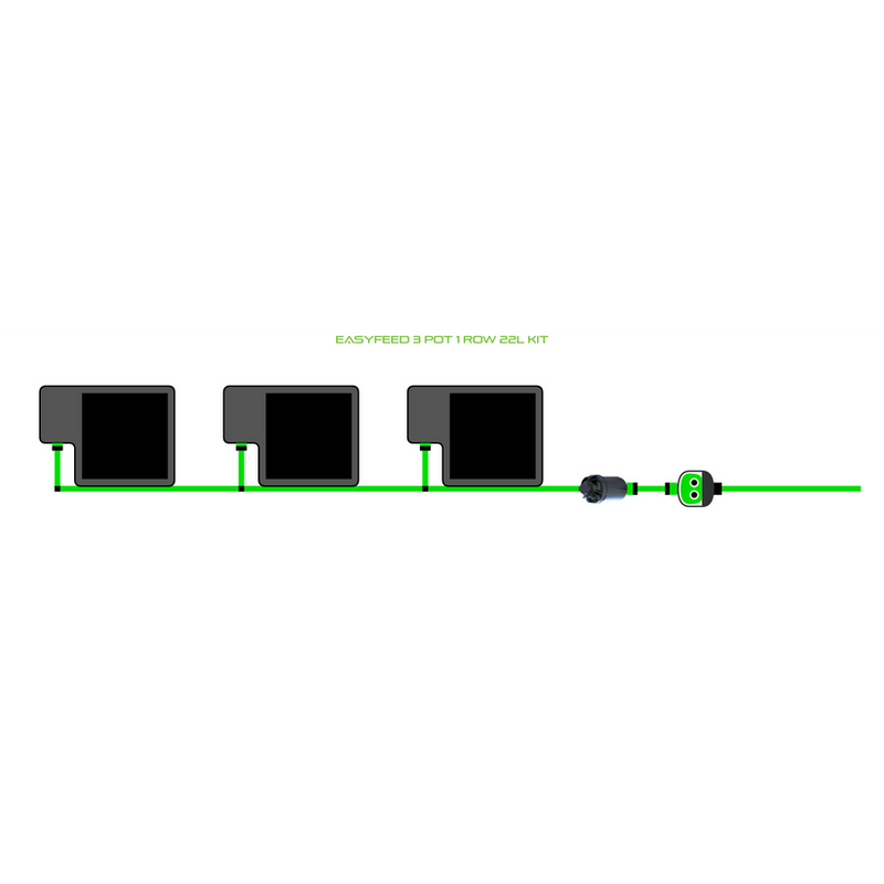 Alien Hydroponics EasyFeed 3 Pot 1 Row Kit