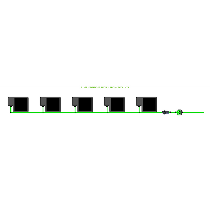 Alien Hydroponics EasyFeed 5 Pot 1 Row Kit