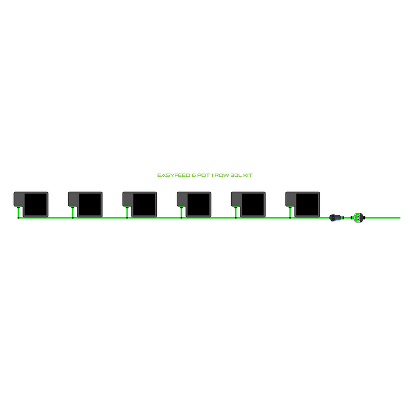 Alien Hydroponics EasyFeed 6 Pot 1 Row Kit