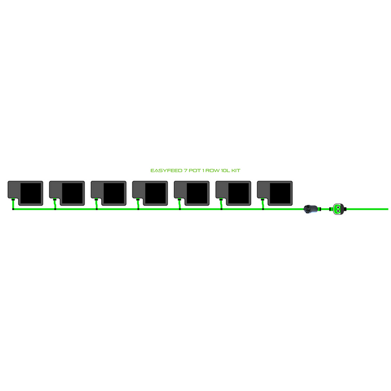 Alien Hydroponics EasyFeed 7 Pot 1 Row Kit