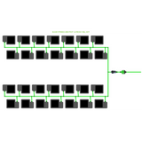 Alien Hydroponics EasyFeed 28 Pot 4 Row Kit