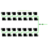 Alien Hydroponics EasyFeed 28 Pot 4 Row Kit