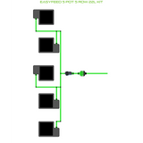 Alien Hydroponics EasyFeed 5 Pot 5 Row Kit