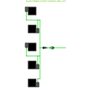 Alien Hydroponics EasyFeed 5 Pot 5 Row Kit