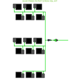 Alien Hydroponics EasyFeed 15 Pot 5 Row Kit