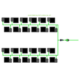 Alien Hydroponics EasyFeed 24 Pot 4 Row Kit