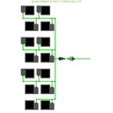 Alien Hydroponics EasyFeed 14 Pot 7 Row Kit