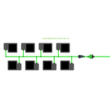 Alien Hydroponics EasyFeed 8 Pot 2 Row Kit