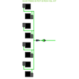Alien Hydroponics EasyFeed 8 Pot 8 Row Kit