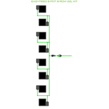 Alien Hydroponics EasyFeed 8 Pot 8 Row Kit