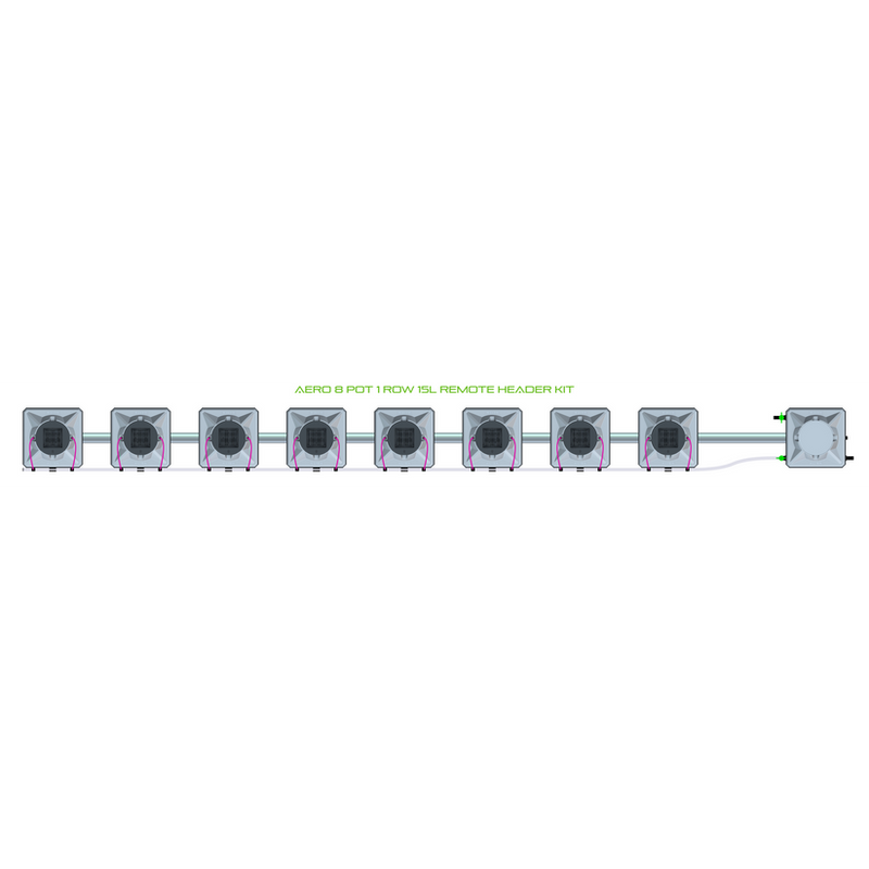 Alien Hydroponics AERO 8 Pot 1 Row Kit