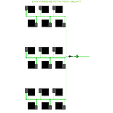 Alien Hydroponics EasyFeed 18 Pot 6 Row Kit