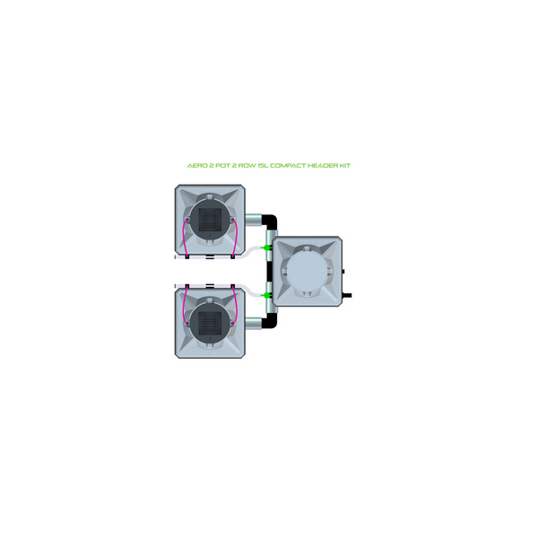 Alien Hydroponics AERO 2 Pot 2 Row Kit