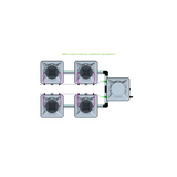 Alien Hydroponics AERO 4 Pot 2 Row Kit