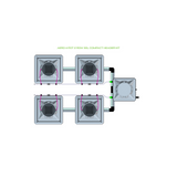 Alien Hydroponics AERO 4 Pot 2 Row Kit