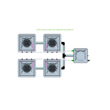 Alien Hydroponics AERO 4 Pot 2 Row Kit