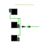 Alien Hydroponics EasyFeed 3 Pot 3 Row Kit