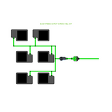 Alien Hydroponics EasyFeed 6 Pot 3 Row Kit