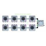 Alien Hydroponics AERO 8 Pot 2 Row Kit