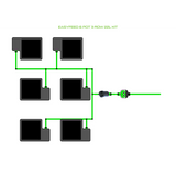 Alien Hydroponics EasyFeed 6 Pot 3 Row Kit