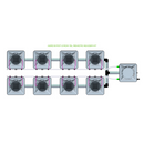 Alien Hydroponics AERO 8 Pot 2 Row Kit