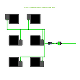 Alien Hydroponics EasyFeed 6 Pot 3 Row Kit