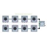 Alien Hydroponics AERO 8 Pot 2 Row Kit