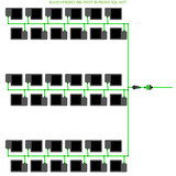 Alien Hydroponics EasyFeed 36 Pot 6 Row Kit