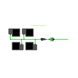 Alien Hydroponics EasyFeed 4 Pot 2 Row Kit