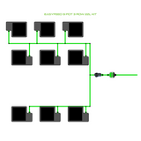 Alien Hydroponics EasyFeed 9 Pot 3 Row Kit