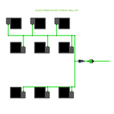 Alien Hydroponics EasyFeed 9 Pot 3 Row Kit