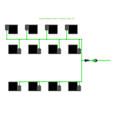 Alien Hydroponics EasyFeed 12 Pot 3 Row Kit