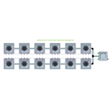 Alien Hydroponics AERO 12 Pot 2 Row Kit