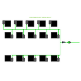 Alien Hydroponics EasyFeed 15 Pot 3 Row Kit