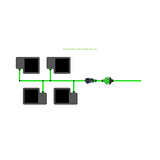 Alien Hydroponics EasyFeed 4 Pot 2 Row Kit