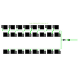 Alien Hydroponics EasyFeed 24 Pot 3 Row Kit