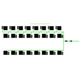 Alien Hydroponics EasyFeed 24 Pot 3 Row Kit