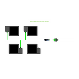 Alien Hydroponics EasyFeed 4 Pot 2 Row Kit