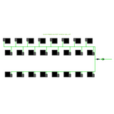 Alien Hydroponics EasyFeed 24 Pot 3 Row Kit