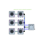 Alien Hydroponics AERO 6 Pot 3 Row Kit