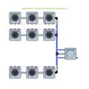 Alien Hydroponics AERO 9 Pot 3 Row Kit